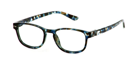 Erica Navy Faux Tortoise Blue Lens Readers | Bunny Eyez