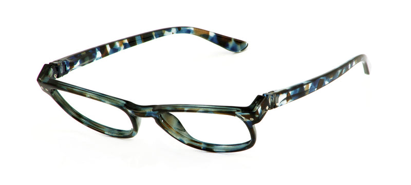 Load image into Gallery viewer, Erica Navy Faux Tortoise Blue Lens Readers | Bunny Eyez
