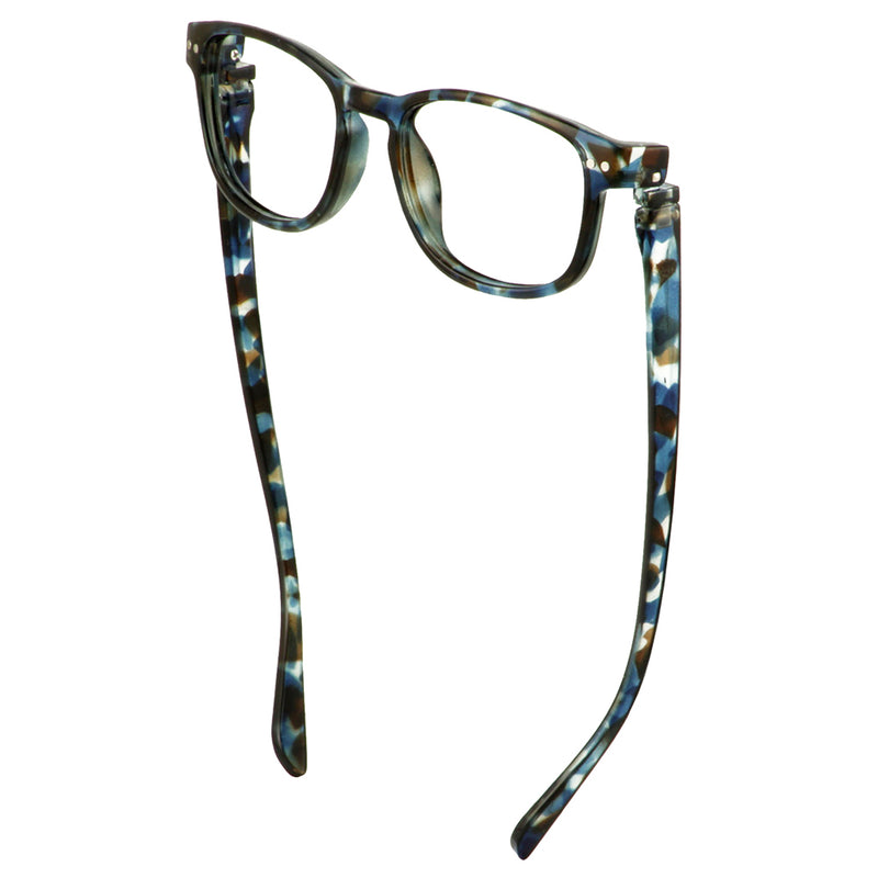 Load image into Gallery viewer, Erica Navy Faux Tortoise Blue Lens Readers | Bunny Eyez
