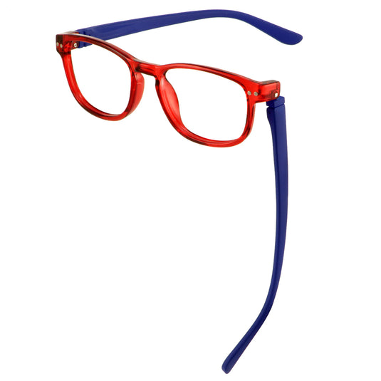 Erica Red/Royal Blue Lens Readers | Bunny Eyez