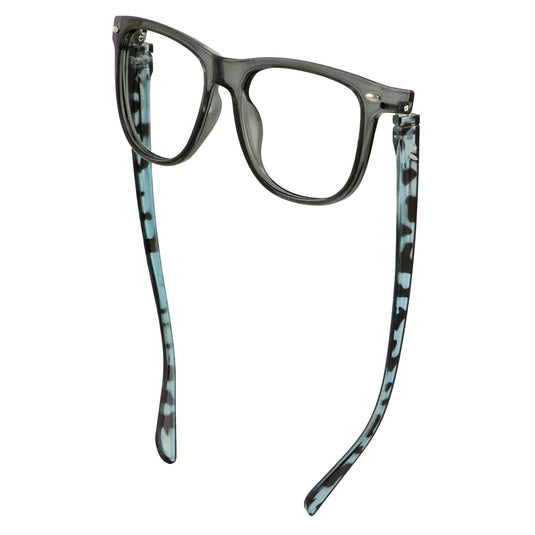 Bunny Eyez Guyz Keith Readers in Grey/Navy Faux Tortoise