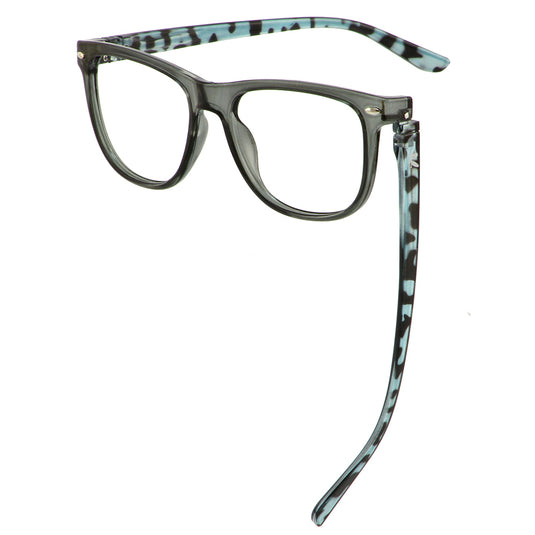 Bunny Eyez Guyz Keith Readers in Grey/Navy Faux Tortoise