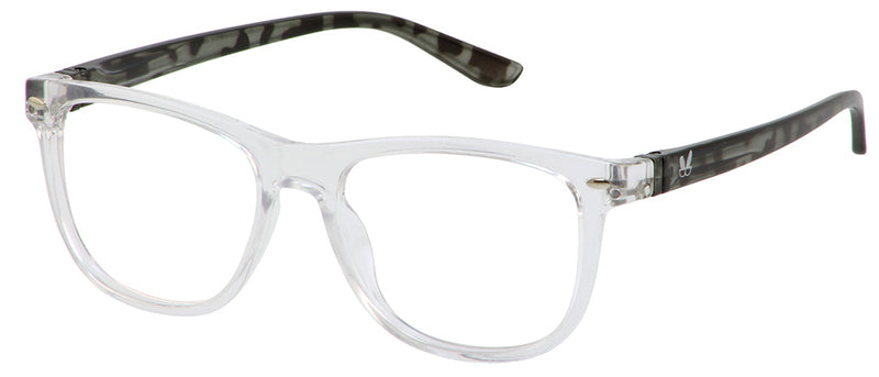 Load image into Gallery viewer, Bunny Eyez Guyz Keith Readers in Crystal/Grey Faux Tortoise
