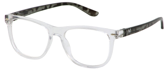 Bunny Eyez Guyz Keith Readers in Crystal/Grey Faux Tortoise