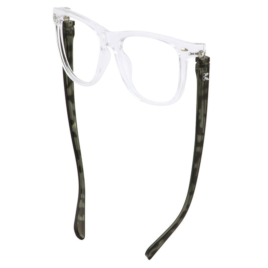 Bunny Eyez Guyz Keith Readers in Crystal/Grey Faux Tortoise