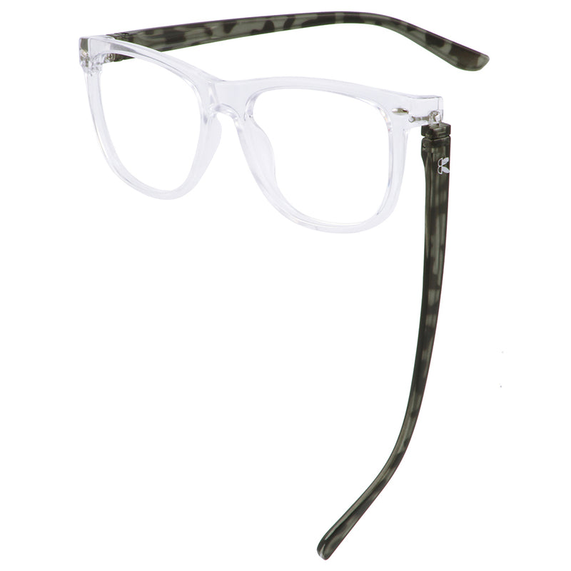 Load image into Gallery viewer, Bunny Eyez Guyz Keith Readers in Crystal/Grey Faux Tortoise
