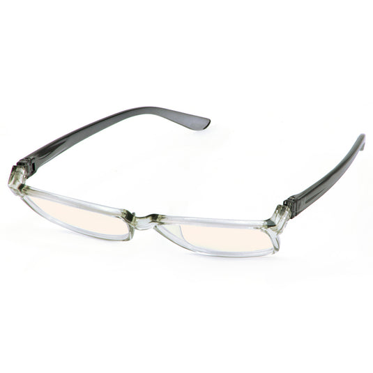 Bunny Eyez Guyz Blue Screen Lens Reader in Grey Crystal/Dark Grey