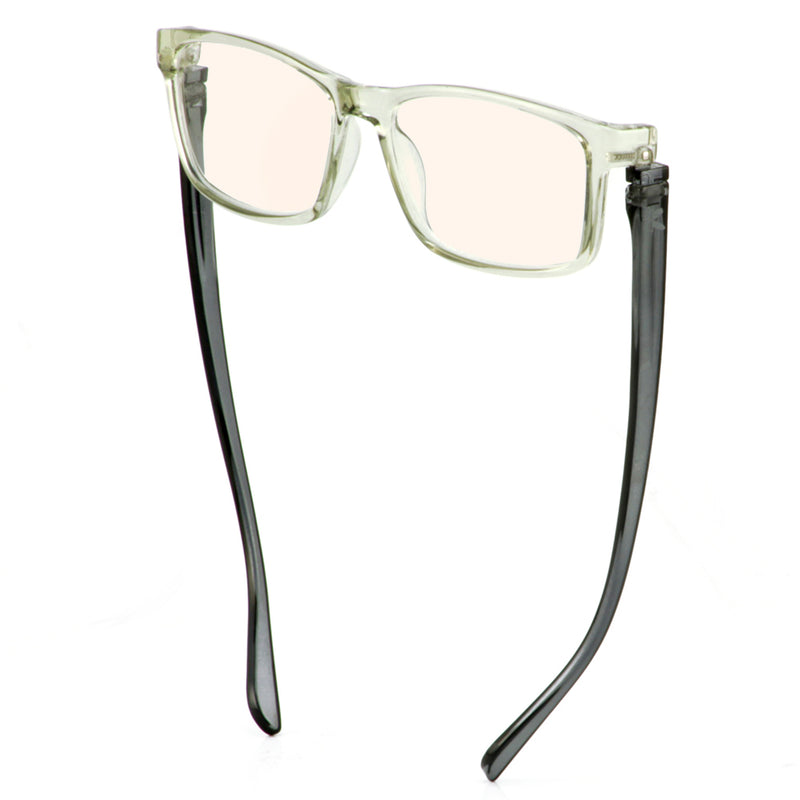 Load image into Gallery viewer, Bunny Eyez Guyz Blue Screen Lens Reader in Grey Crystal/Dark Grey
