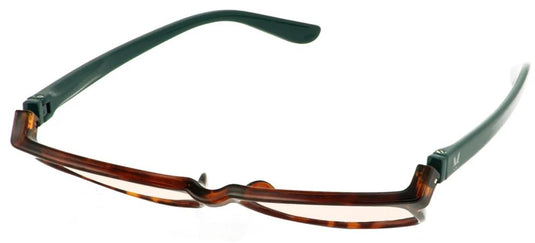 Bunny Eyez Guyz Blue Screen Lens Reader in Faux Tortoise/Dark Aqua