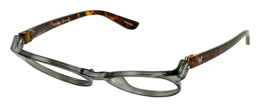 Bunny Eyez Readers - Tuxedo Black And Tortoise Crystal - Tilted